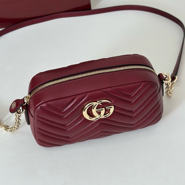 Gucci GG Marmont small camera bag 855273 Rosso Ancora red