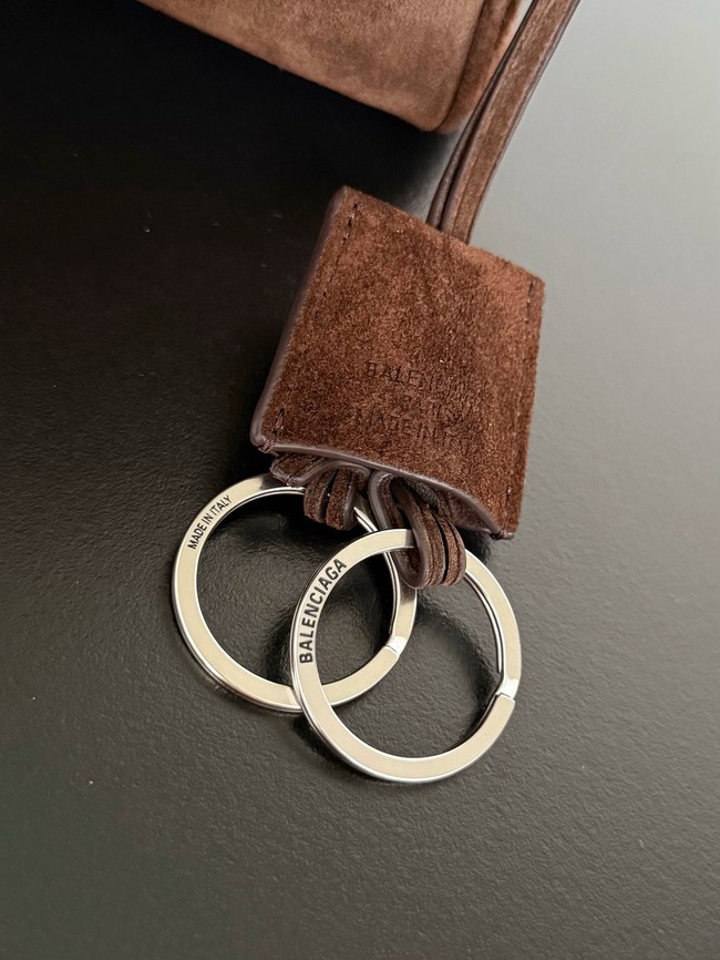 Balenciaga Rodeo Handbag Large suede calfskin 795458 Coffee