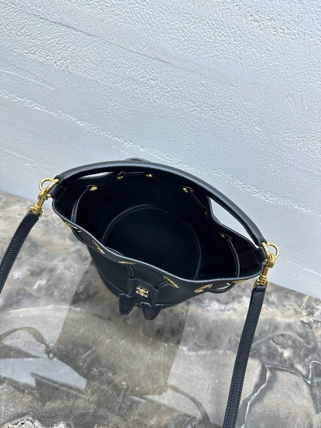 Celine TEEN CLARA BAG IN SUPPLE GRAINED CALFSKIN 121673 black