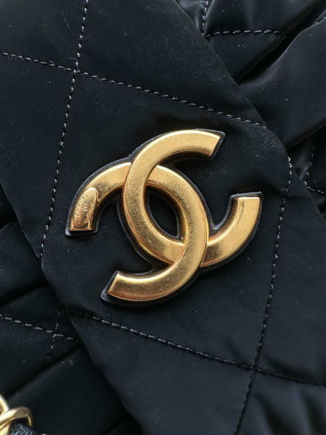 Chanel Bow bag Velvet-Effect Nylon AS5851 Black