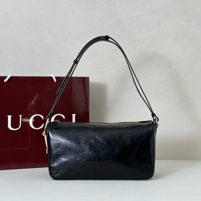 Gucci Half Horsebit medium shoulder bag 860787 BLACK