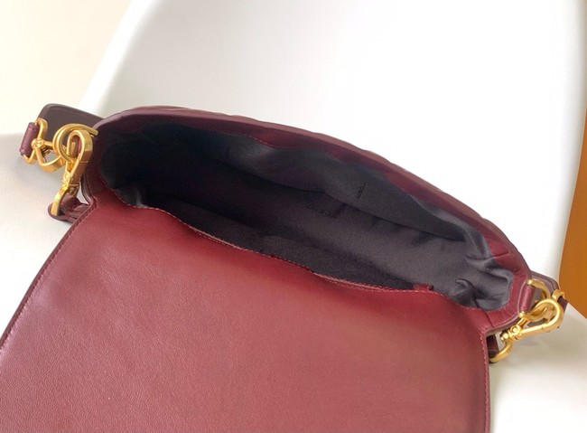 Fendi Baguette Medium Bag 8BR600 burgundy