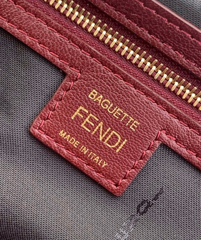 Fendi Baguette Medium Bag 8BR600 burgundy