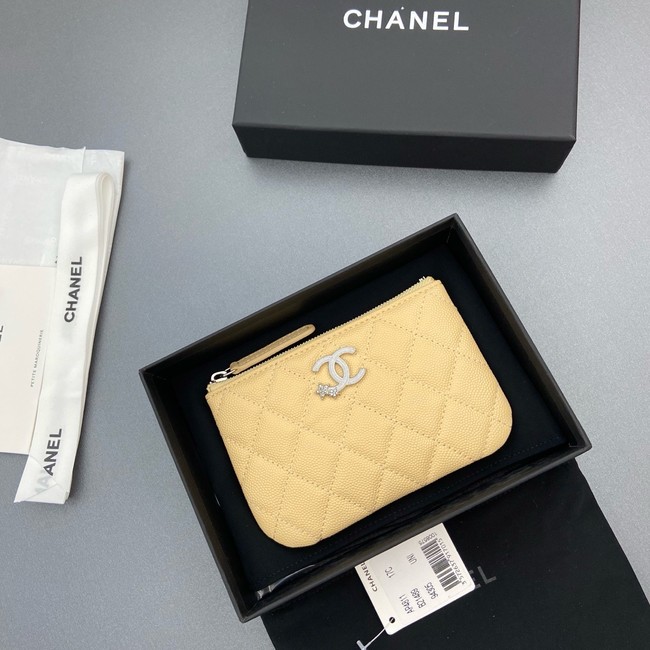 Chanel Zipped Pocket wallet S4811 yellow