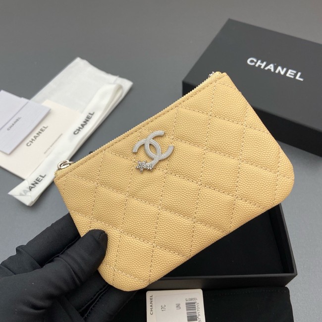 Chanel Zipped Pocket wallet S4811 yellow