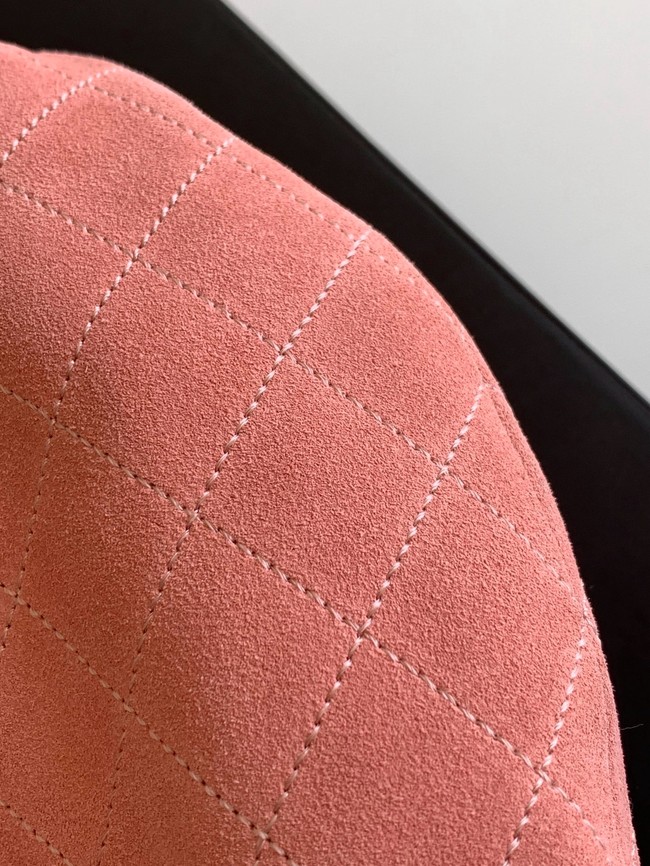 CHANEL Hobo Bag Suede AS6010 pink