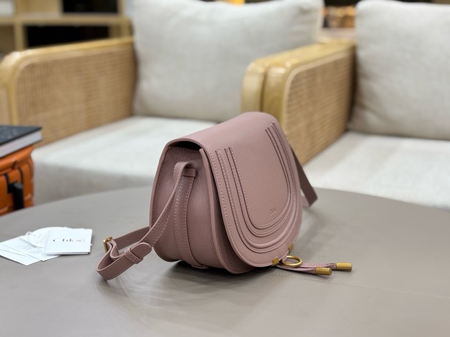 Chloe Grained Calfskin MARCIE saddle bag 31054 pink