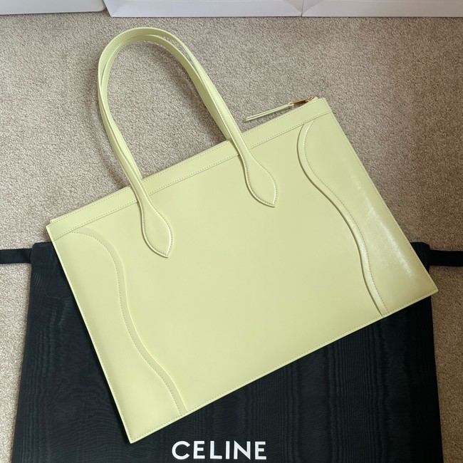 Celine FLAT CABAS NEW LUGGAGE IN GLOSSY CALFSKIN 123963 CITRUS