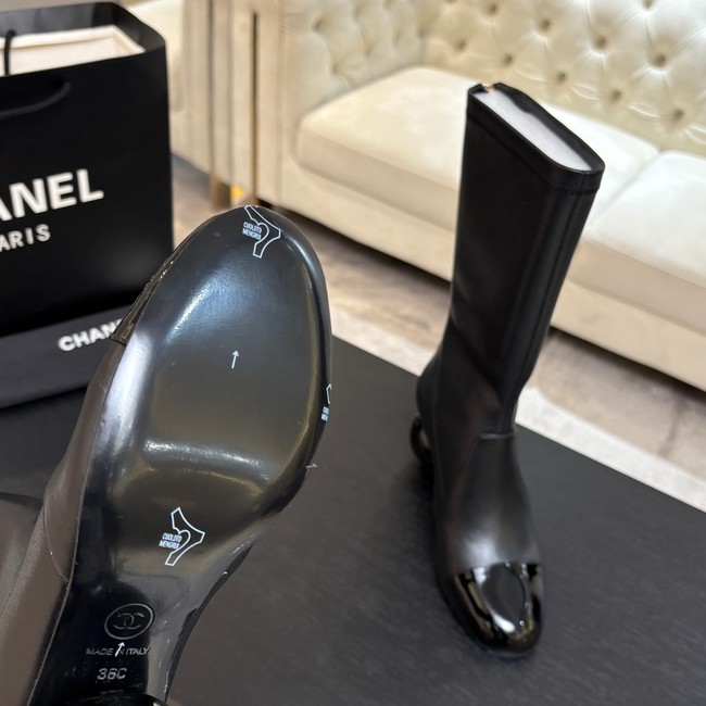 Chanel High Boots Calfskin & Patent Calfskin G46789-1