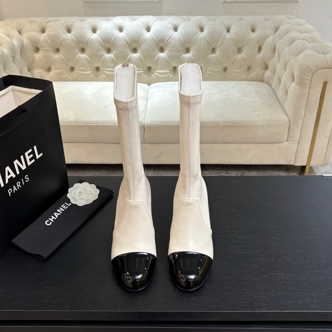 Chanel High Boots Calfskin & Patent Calfskin G46789-2