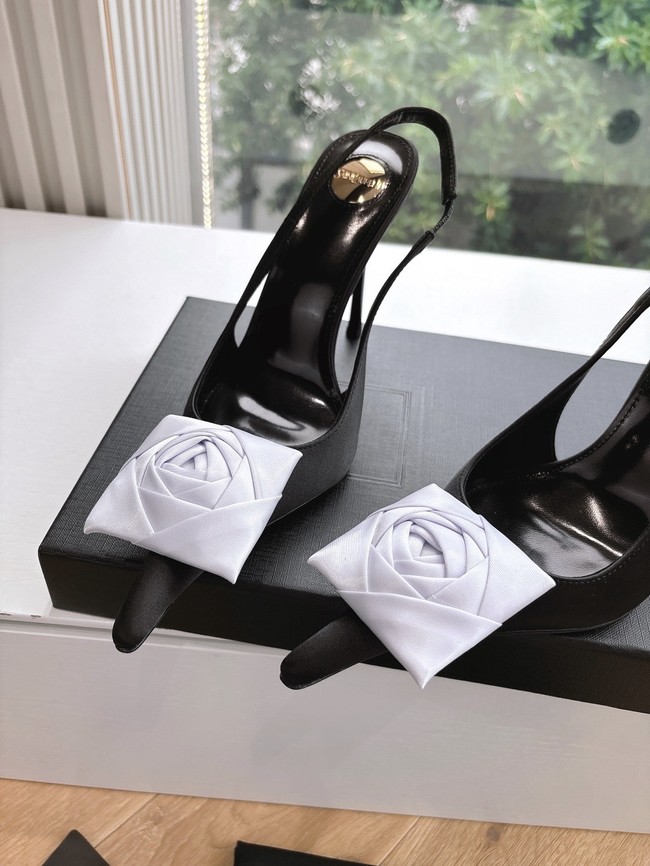 YSL AMALIA slingback pumps in satin crepe 21025-5