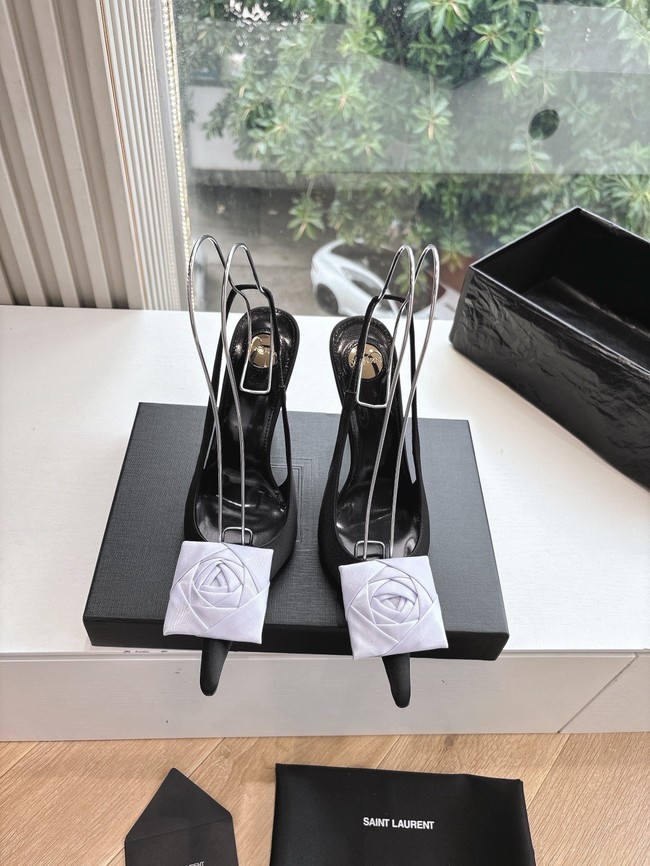 YSL AMALIA slingback pumps in satin crepe 21025-5