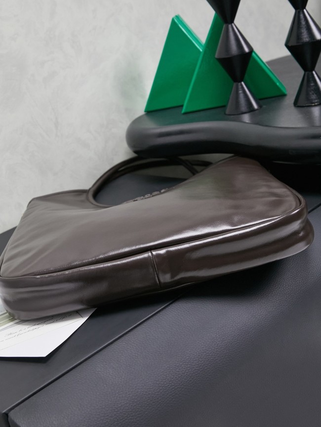 MIUMIU IVY leather handbag 5GB231 Dark brown