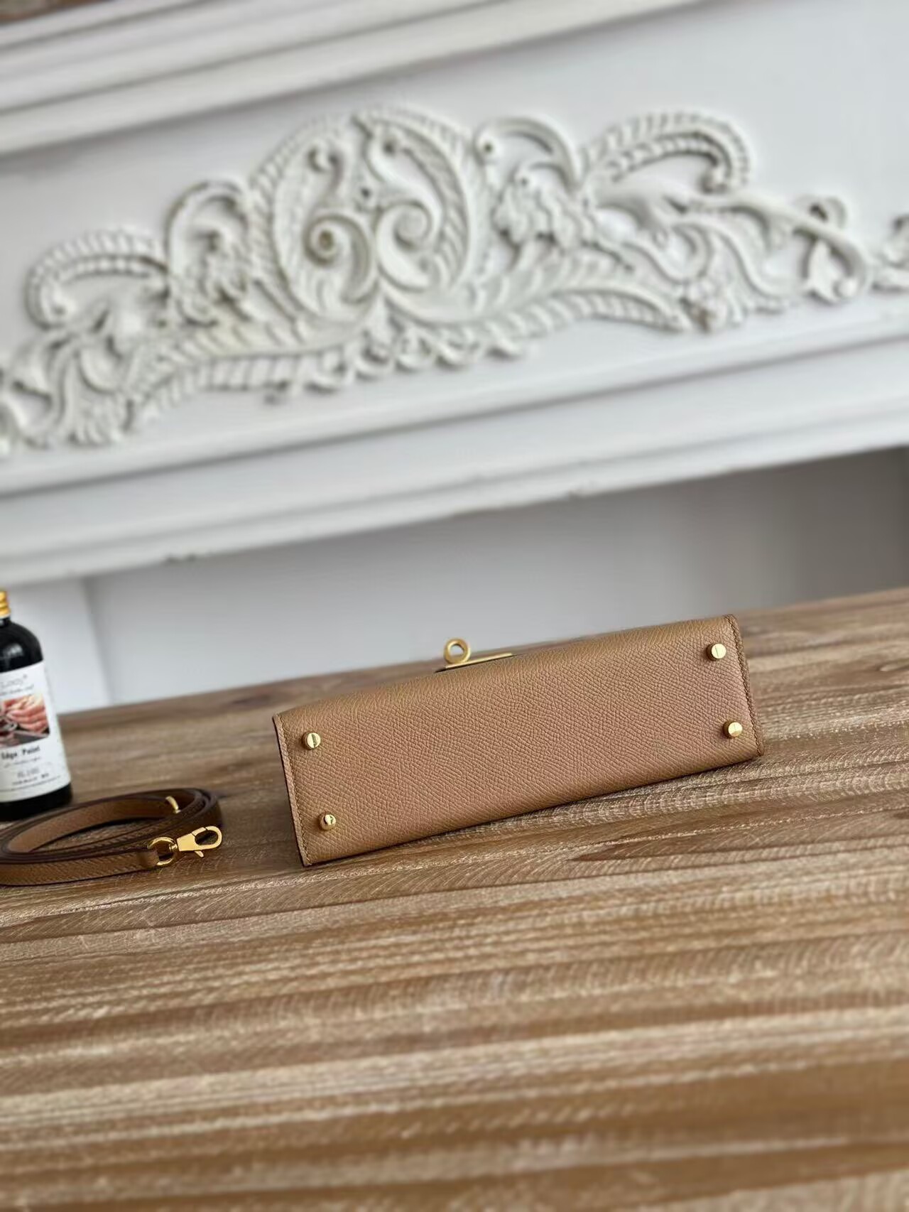 Hermes Kelly 19cm Shoulder Bags Original Epsom Leather KL19 Gray