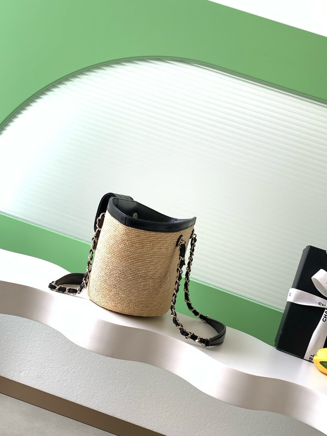 CHANEL Small Tote AS5951 Beige & black