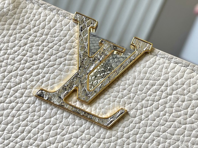 Louis Vuitton Capucines BB M89369 Cream&gray Snake skin