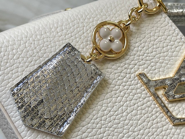 Louis Vuitton Capucines Mini M89369 Cream&gold Snake skin