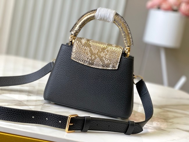 Louis Vuitton Capucines Mini M89369 black&gold Snake skin