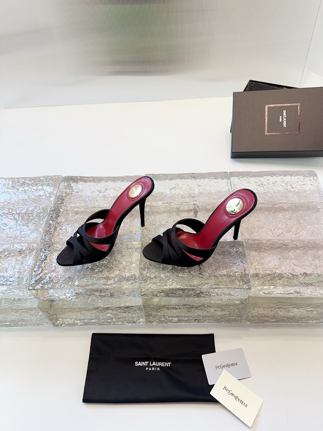 Saint Laurent CHANDELLE sandals in satin crepe Heel 10.5CM 21048-1