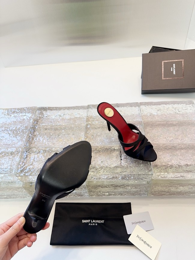 Saint Laurent CHANDELLE sandals in satin crepe Heel 10.5CM 21048-1