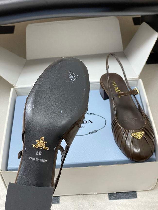 PRADA leather slingback Sandals 21056-3