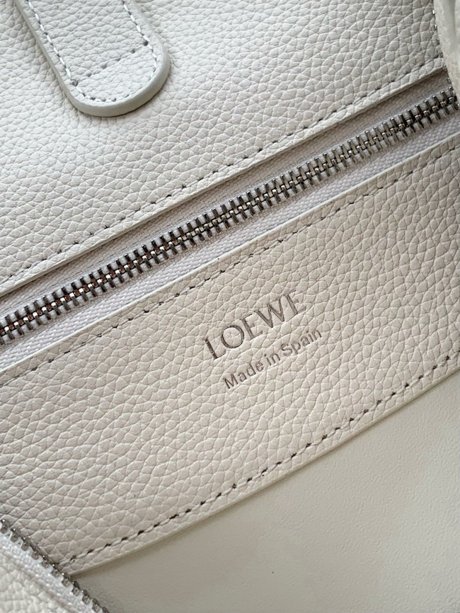Loewe Medium soft grain leather Madrid bag 9147 light gray
