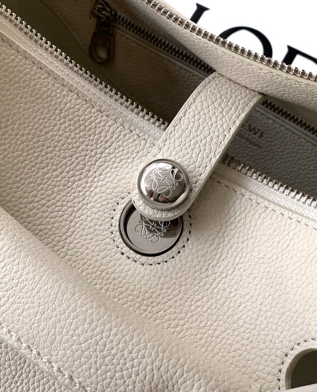 Loewe Medium soft grain leather Madrid bag 9147 light gray