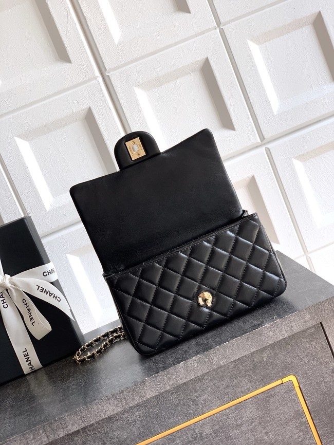 CHANEL Mini Flap Bag with Top Handle AP2431 black