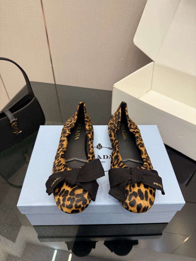 Prada Mordore nappa leather ballerinas with bow 55723-5