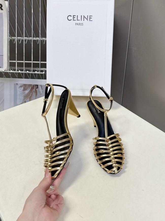 CELINE CAGE HEELED SANDAL IN GOATSKIN 36633-1