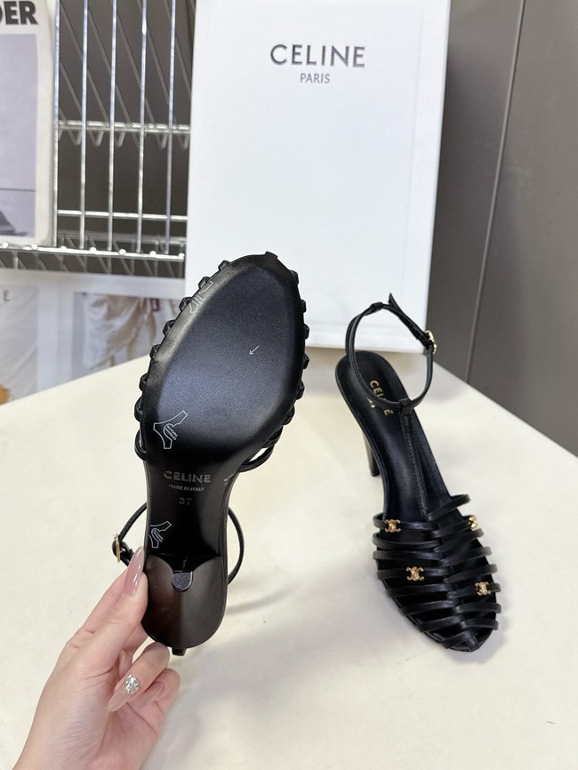 CELINE CAGE STRAPPY SANDAL IN LAMINATED LAMBSKIN 36657-3