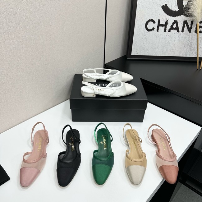 Chanel Slingbacks Mesh & Grosgrain 66938-1