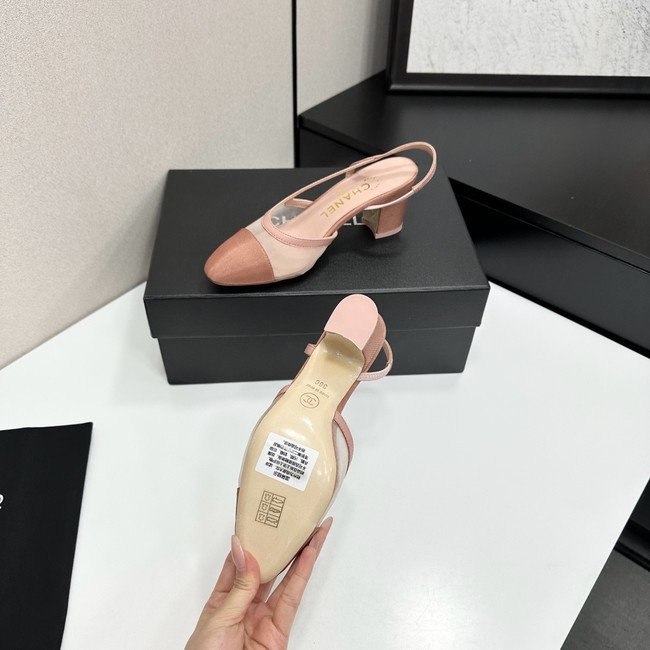 Chanel Slingbacks Mesh & Grosgrain Heel Height 65mm G31318-4