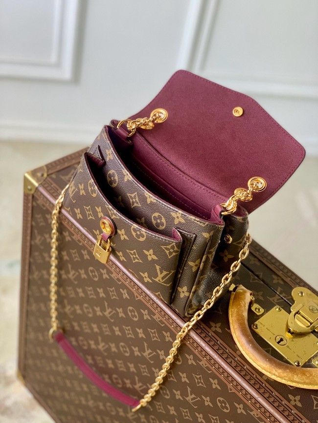 Louis Vuitton Monogram Canvas Original Leather M27066 Purple red