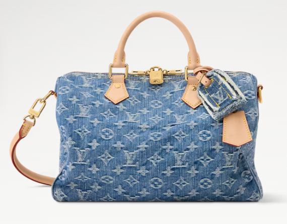 Louis Vuitton NEW Speedy Soft 30 M14430 Blue Denim