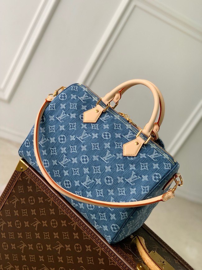 Louis Vuitton NEW Speedy Soft 30 M14430 Blue Denim