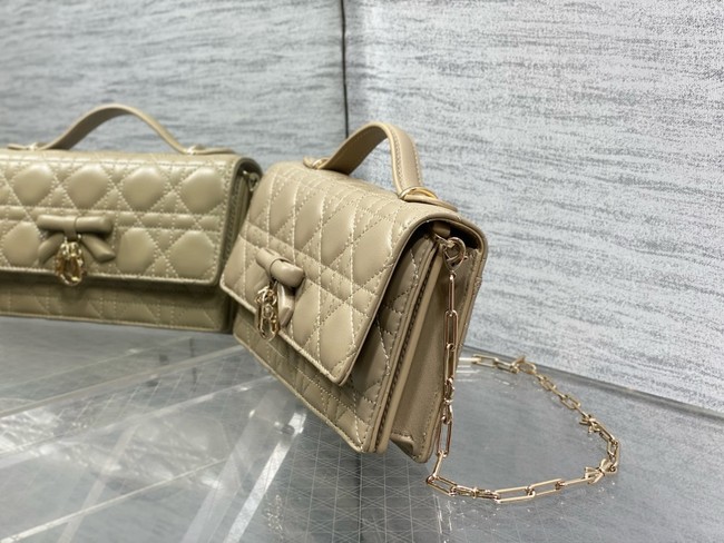 My Dior Mini Bag Cannage Lambskin S0984PU dark beige