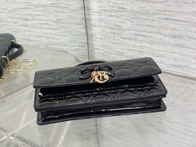 My Dior Mini Bag Cannage patent leather S0984PU black