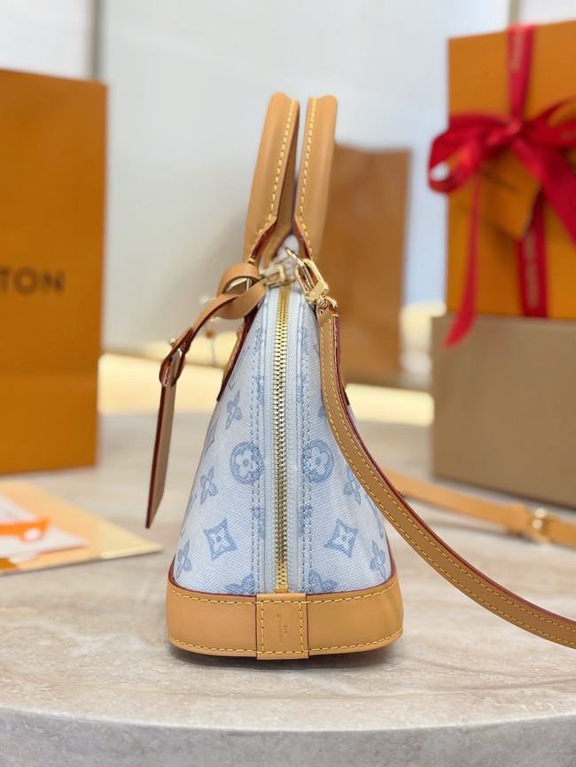 Louis Vuitton Monogram Alma BB Tote Bag M27526 blue
