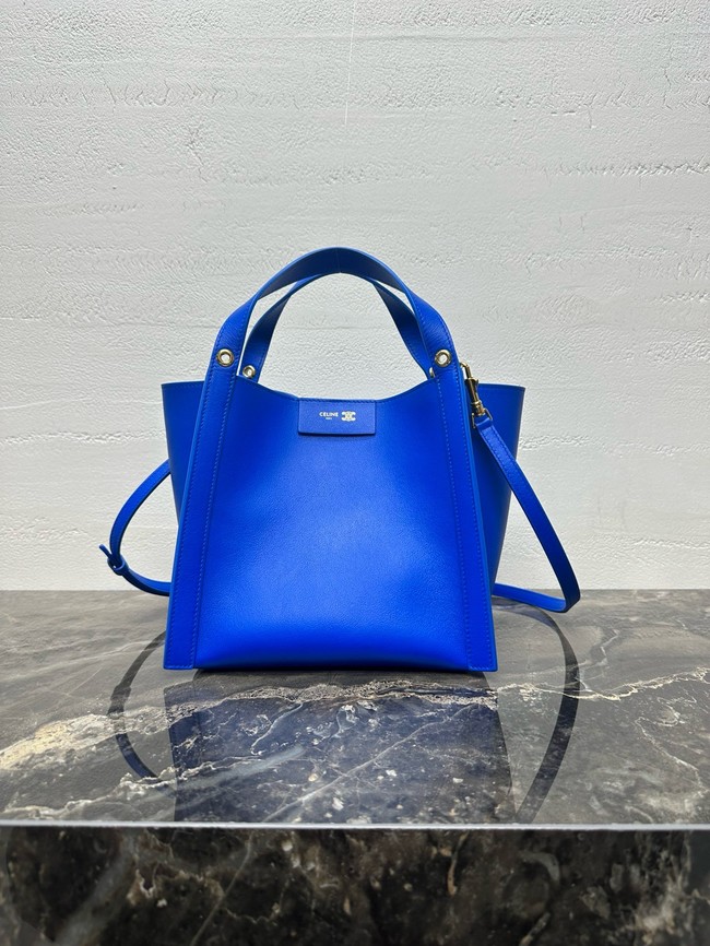 Celine SMALL CUBE BAG NATURAL Calfskin 124182 electric blue