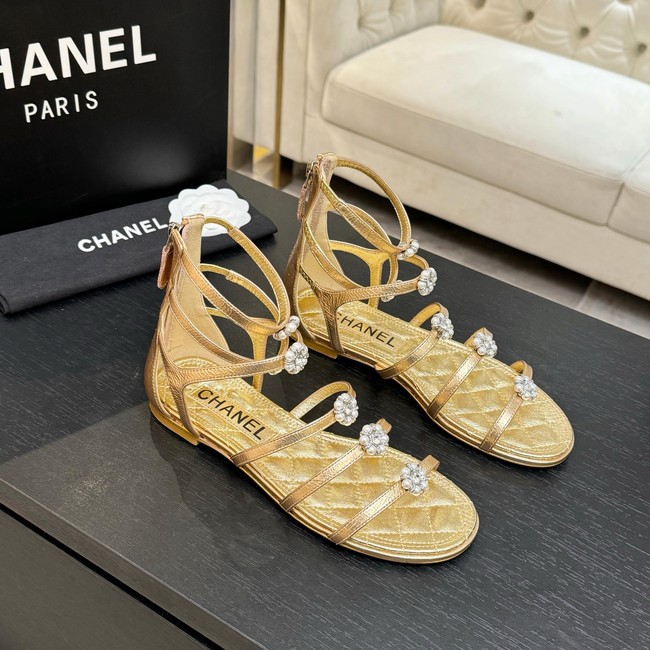 Chanel Sandals Laminated Lambskin 66964-1