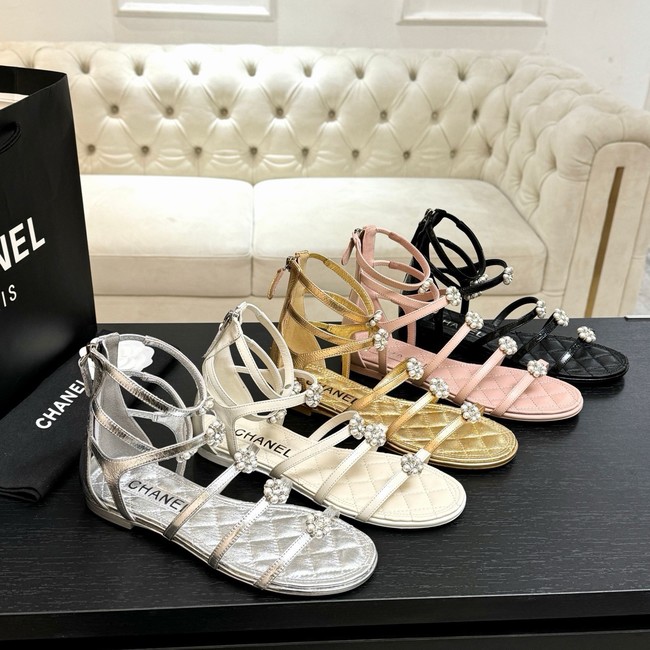 Chanel Sandals Laminated Lambskin 66964-4