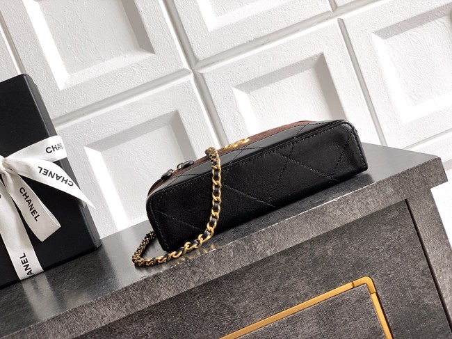 CHANEL Vanity with Chain AP5186 black&dark brown
