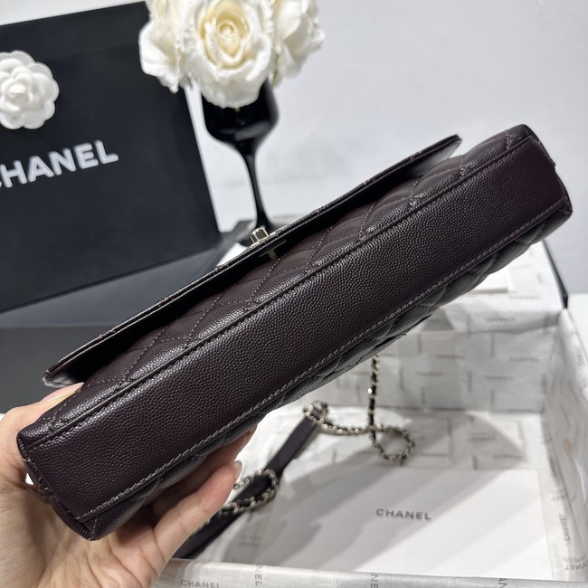 Chanel Maxi Flap Bag With Top Handle AS6091 dark brown