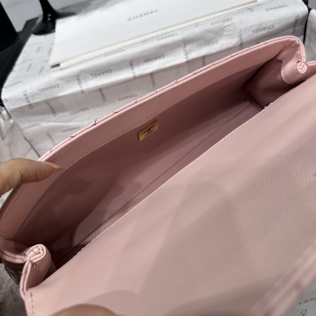 Chanel Maxi Flap Bag With Top Handle AS6091 pink