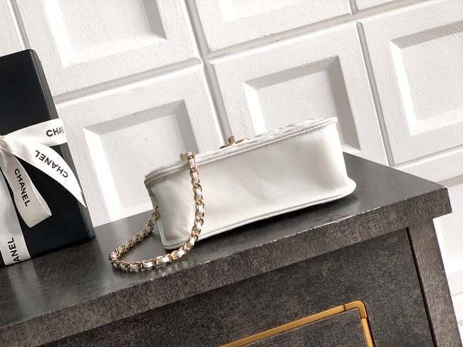 Chanel Mini Flap Bag with Top Handle AS5984 white
