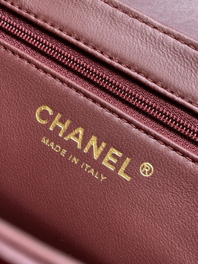 Chanel Mini Shopping Bag AS4416 wine red