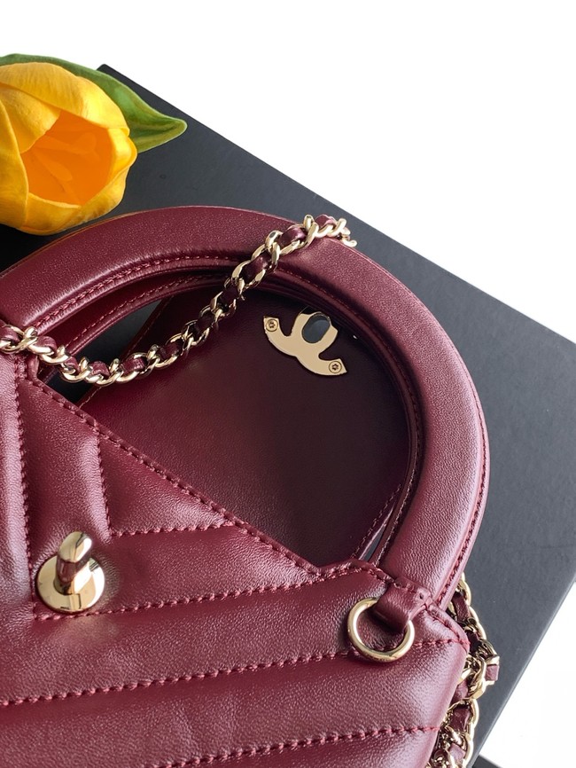 Chanel Mini Shopping Bag AS4416 wine red
