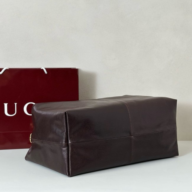 Gucci Brera large crossbody bag 864485 dark brown leather