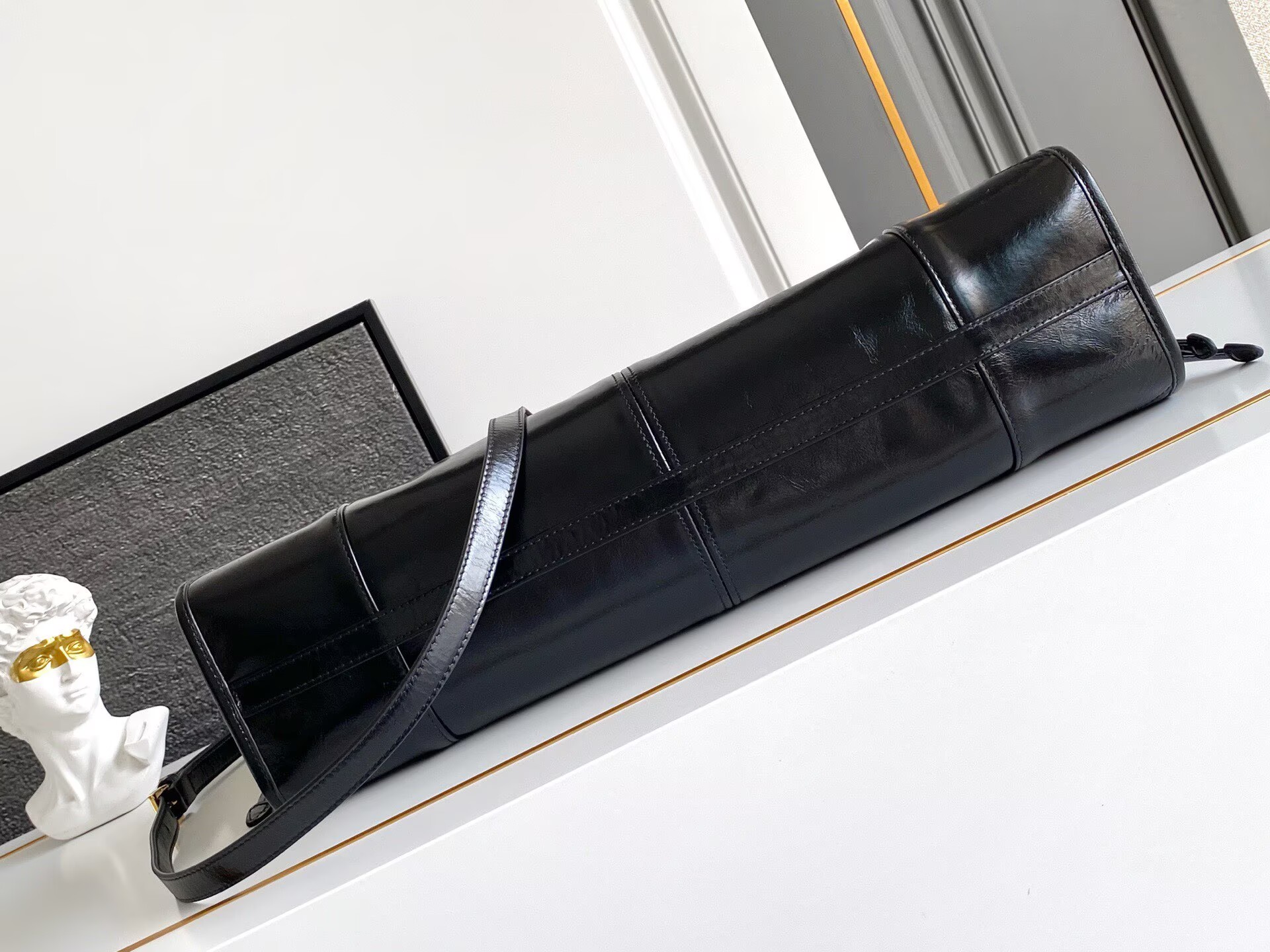 Prada Large Bonnie Leather Tote Bag 1BA439 Black